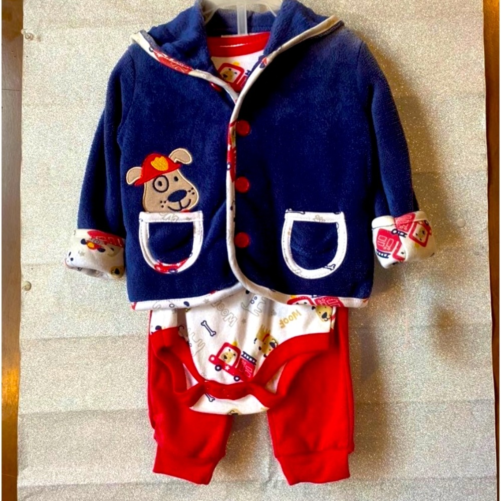 Boy’s 3pc Matching Set •Sz 3-6mo